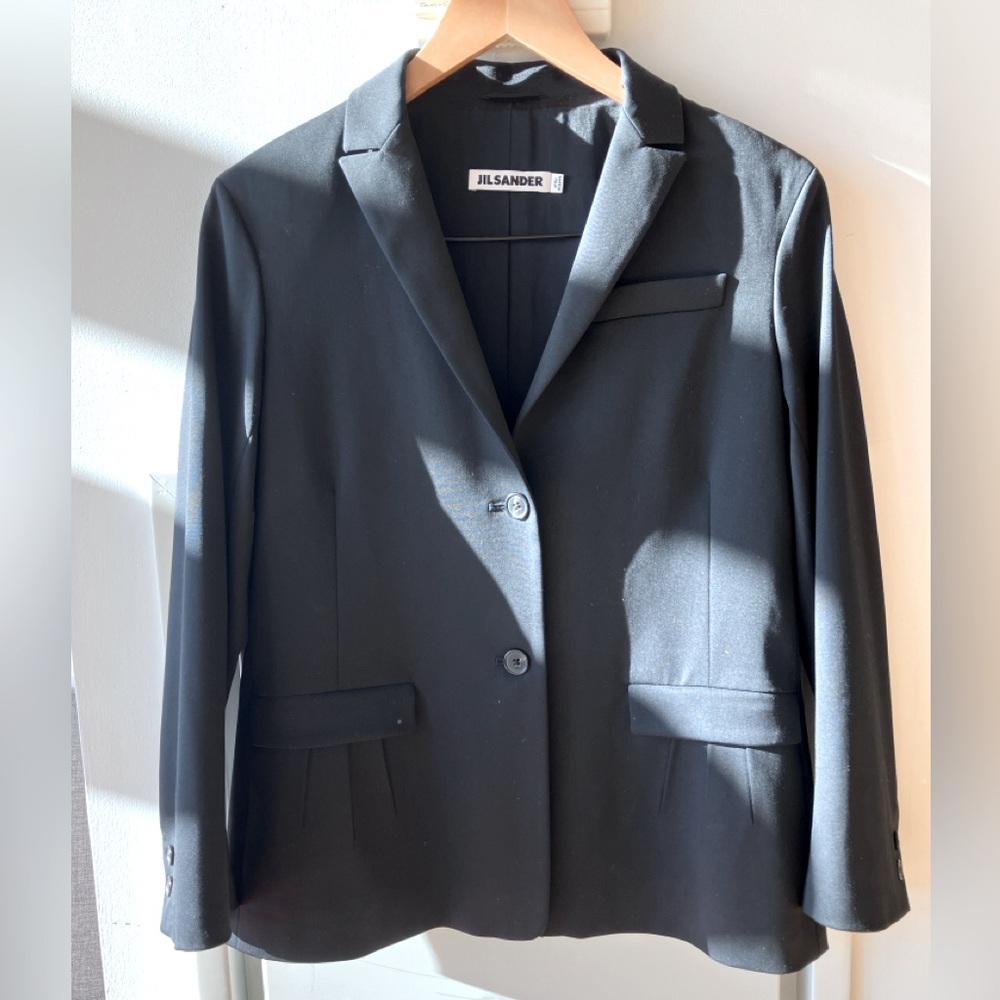 Jil sander black wool blazer